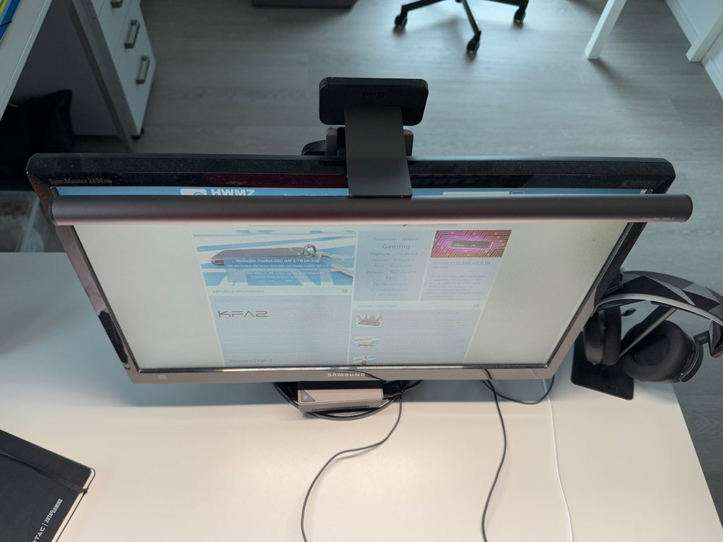 Die Halo 2 auf unserem Monitor montiert.